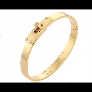 Rose gold lock kelly bracelet